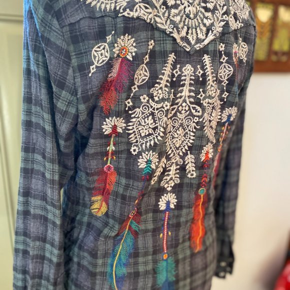 JOHNNY WAS Tunic with Embroidery XS NWT - Picture 4 of 11